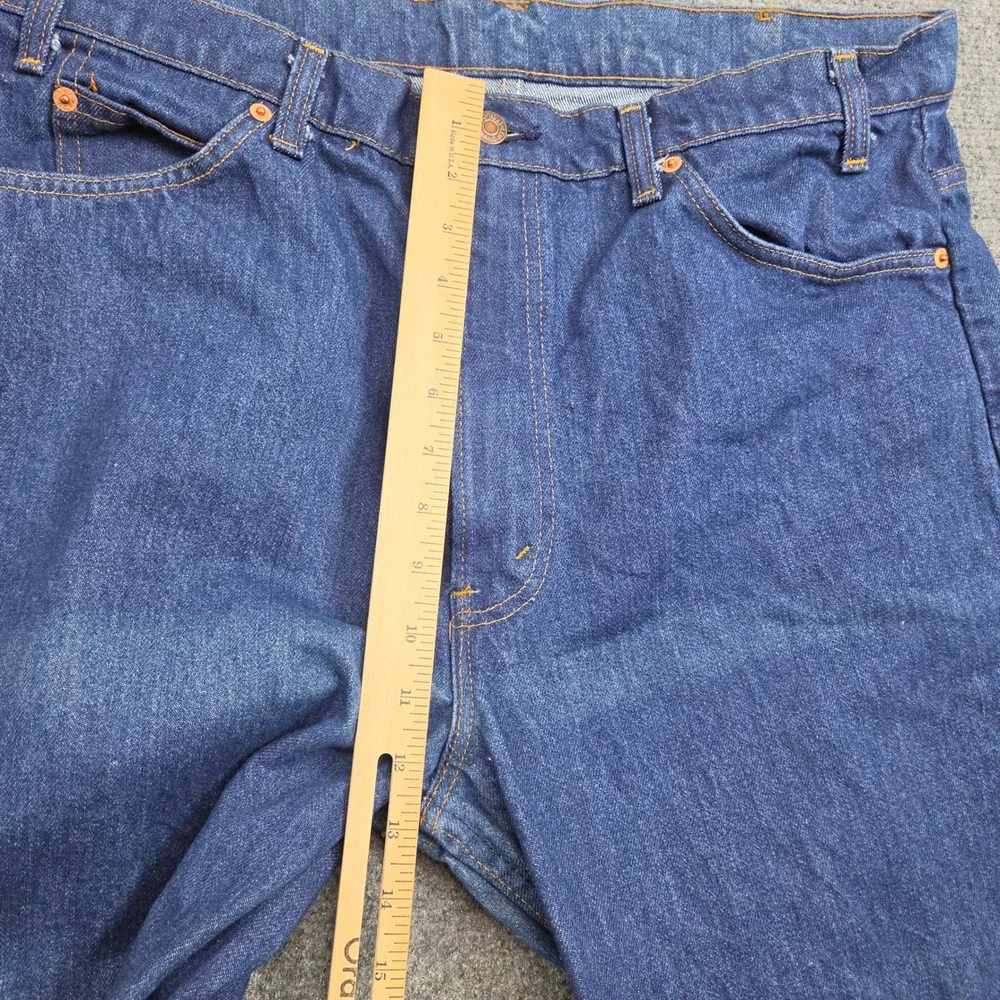 Vintage Levis 509 Jeans 38x32 Blue Orange Tab 80s USA Made Straight Leg 509-0217